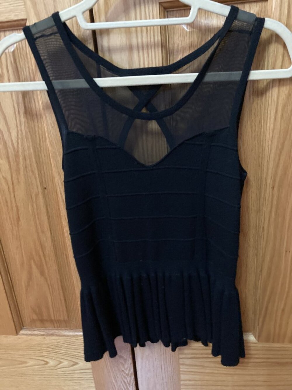 Black BeBe Peplum sweater